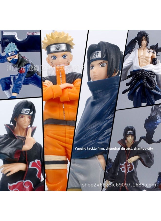 Naruto Naruto Kakashi Sakura Bo Feng Shui Door Spell Sasuke Crow Skunk Two-headed Hand Ornaments-Color:Fire War Sasuke-bag