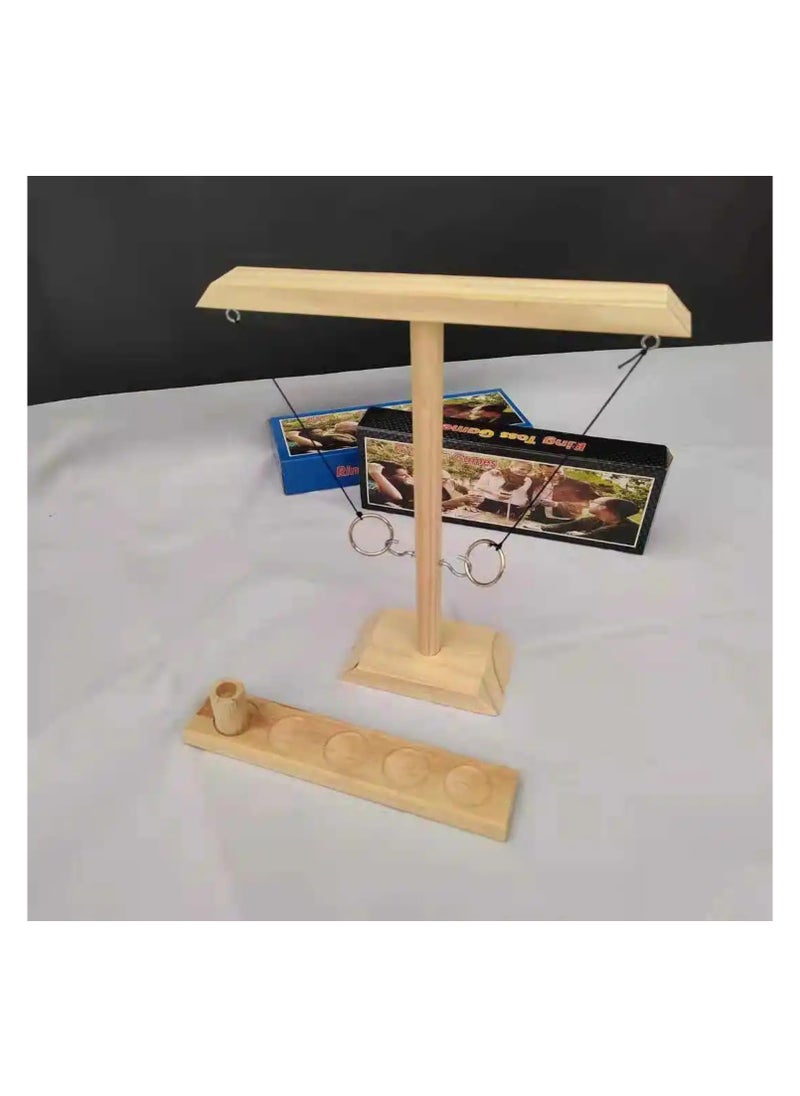 Wooden Sling Tabletop Board for Party Entertainment, Fast-Paced Interactive Game for Family Fun, Skill Building, Coordination, and Competitive Play – Indoor Wooden Game for All Occasions