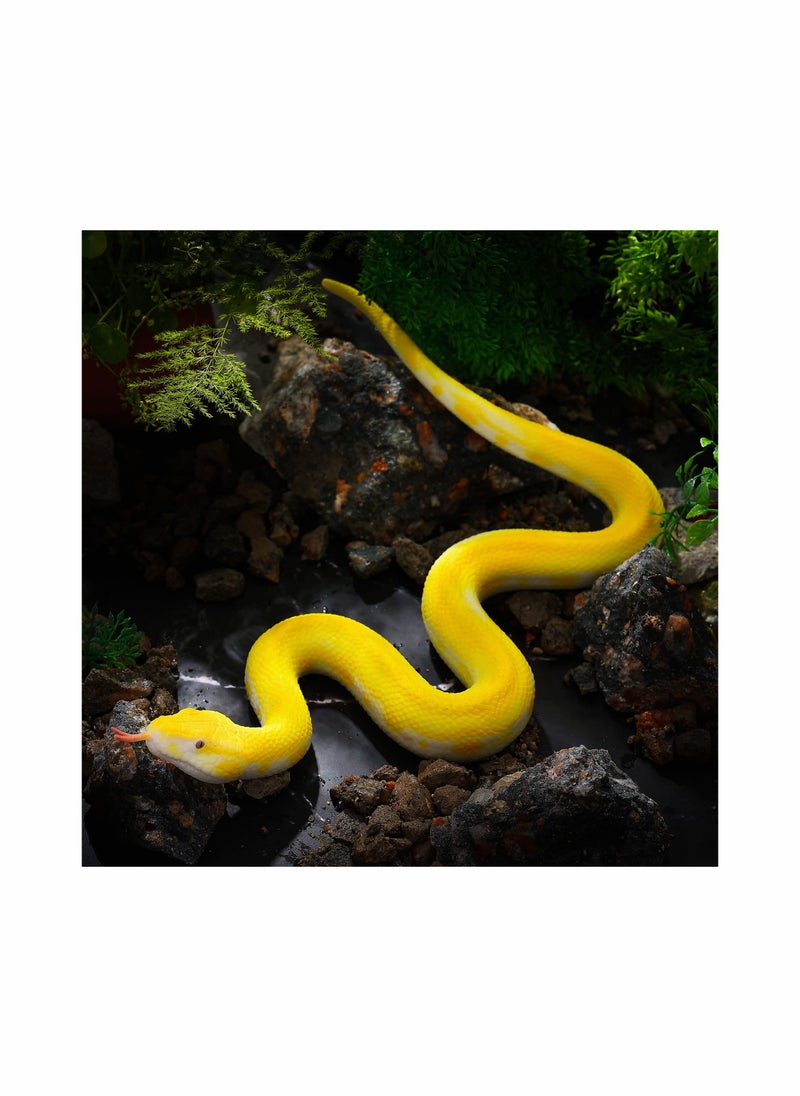 Realistic Snake Model Toy 2Pcs Rubber Elastic Python Action Model Lifelike Snake Toy Figurines Prank Props Stress Relif Toys Educational Toys Birthday Gift for Kids