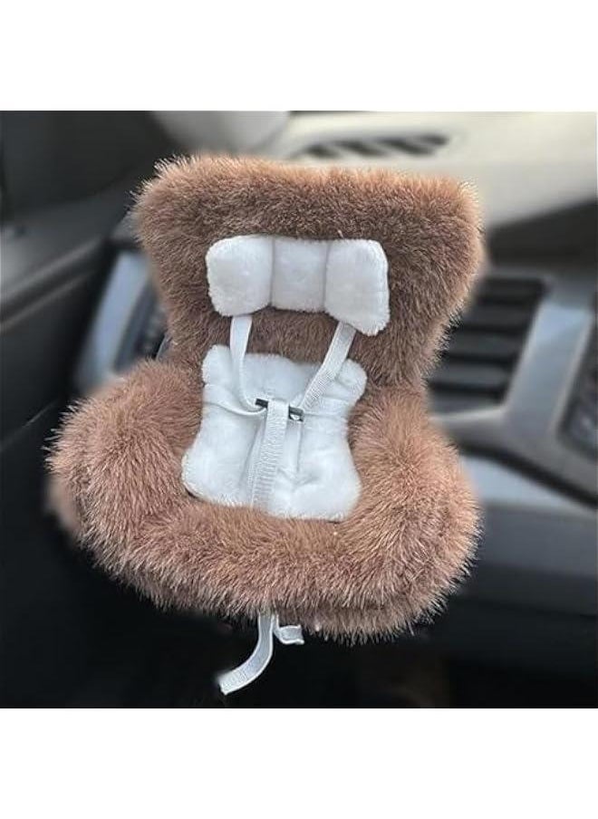 Labu Car Seat – Car Air Vent Safety Seat, Decorative Display Stand for Labu Dolls, Cute & Functional Ornament for Labu Fans and Collectors (Brown)