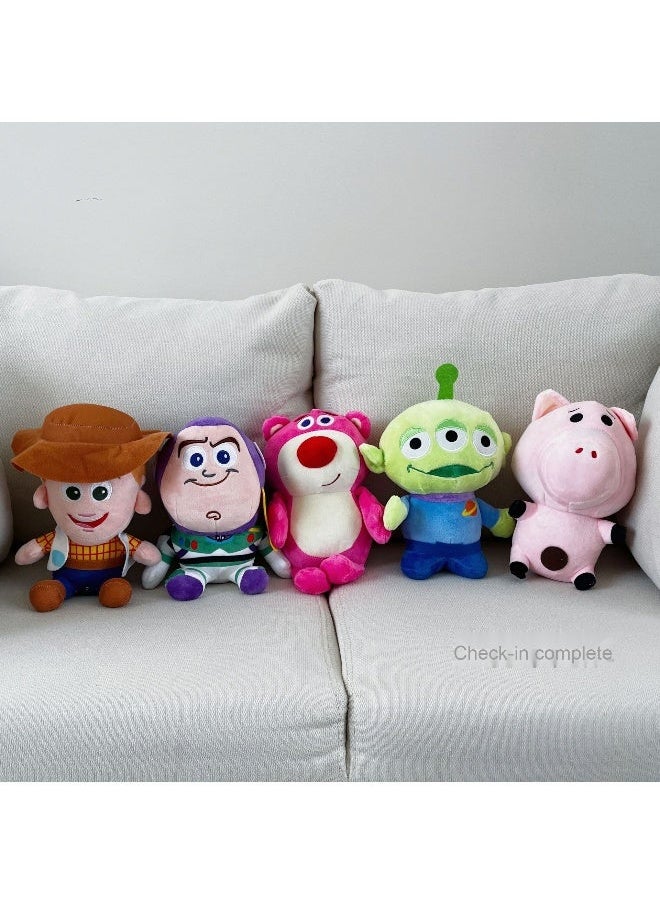 Toy Story Plush Doll Series - Buzz Lightyear, Woody the Cowboy, and Strawberry Bear
