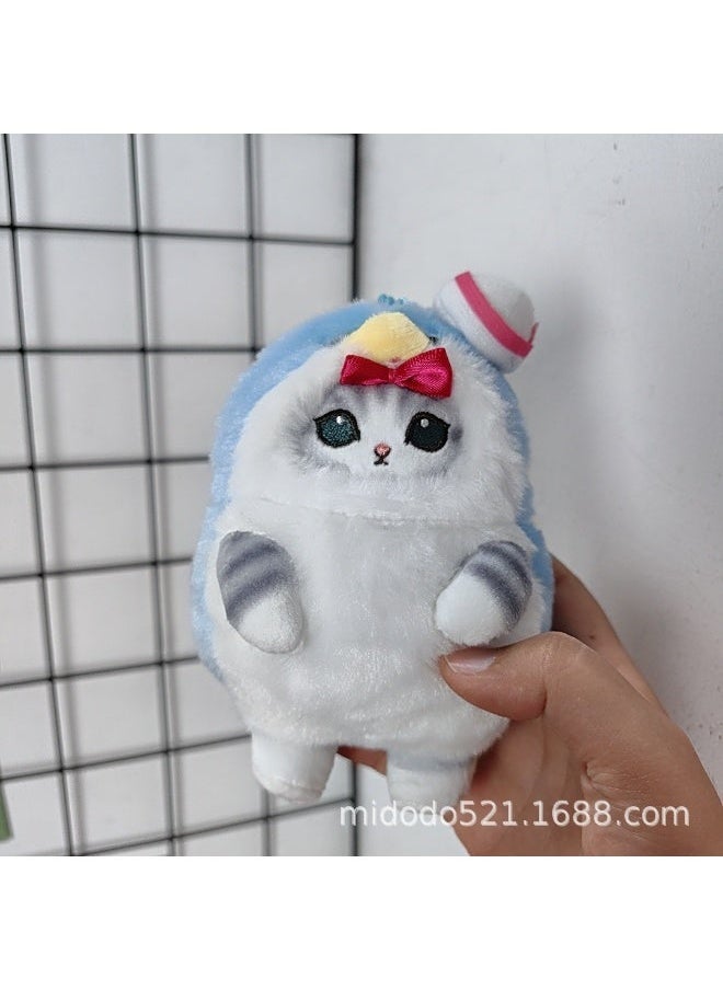 Cute Shark Cat Sanrio Collaboration Second Series: Cool米 and Cinnamonroll Twin Stars Plush Toy Keychain