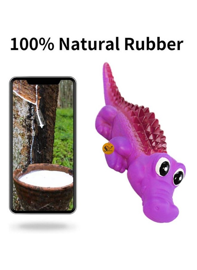 Sage Square Durable, Interactive Dog Squeaky Crocodile Toy with Built-in Squeaker for Tugging, Fetching and Cleaning Teeth. Suitable, Keeps Dogs Happy (Random Colour)