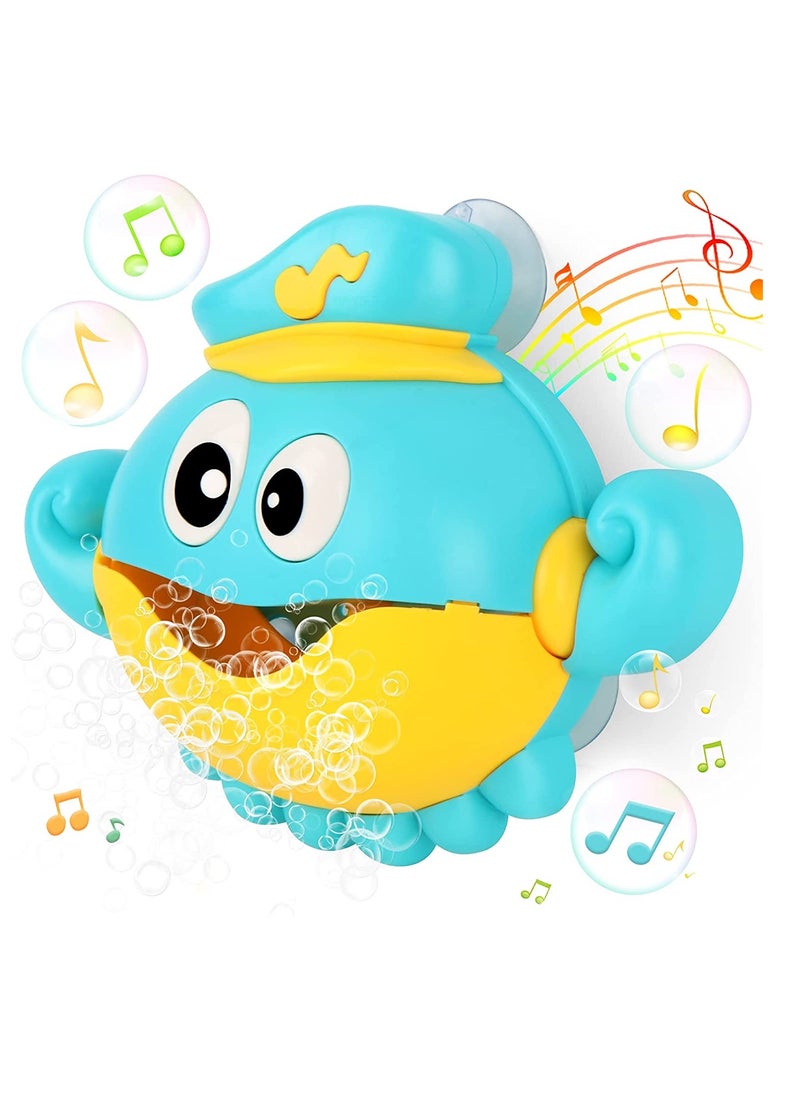Baby Bath Toys Bubble Machine, 1000+ Bubbles Per Minute with Nursery Rhymes, Automatic Octopus Bubble Maker Bath Toys for the Bathtub for Toddlers Babies Boys Girls