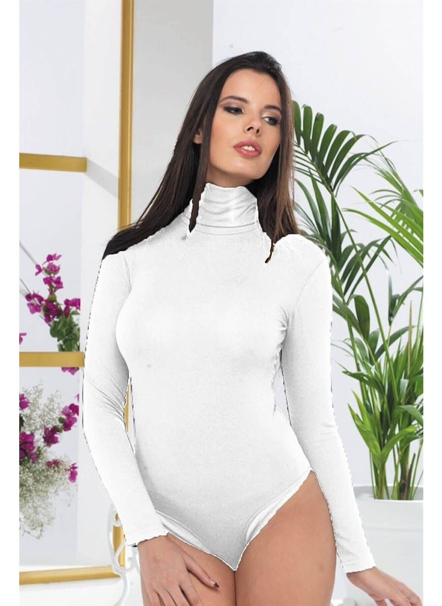 136 Women's Full Turtleneck Snap-On Body