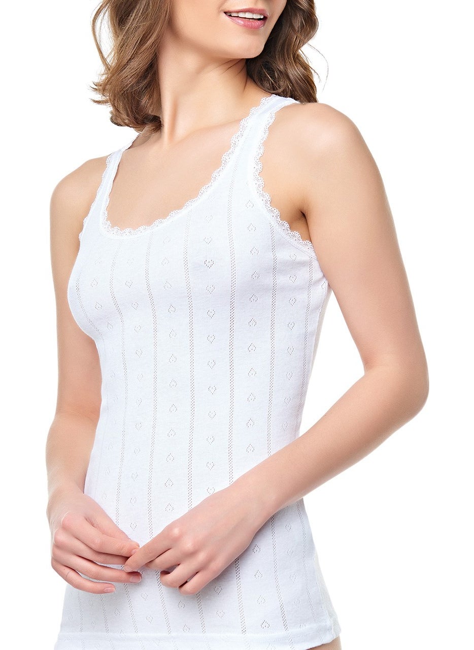 3-pack Women's Jacquard Wide Strap Singlet