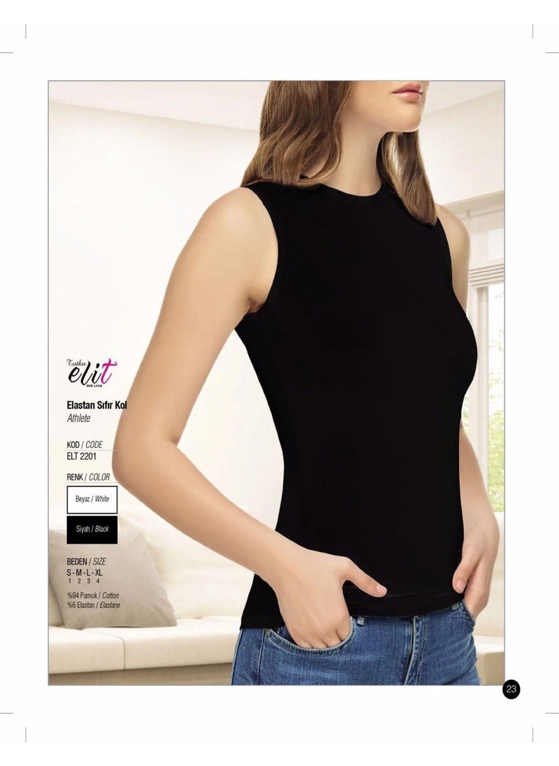 Women's Zero Sleeve Lycra Undershirt Athlete 2201- 2 Pieces