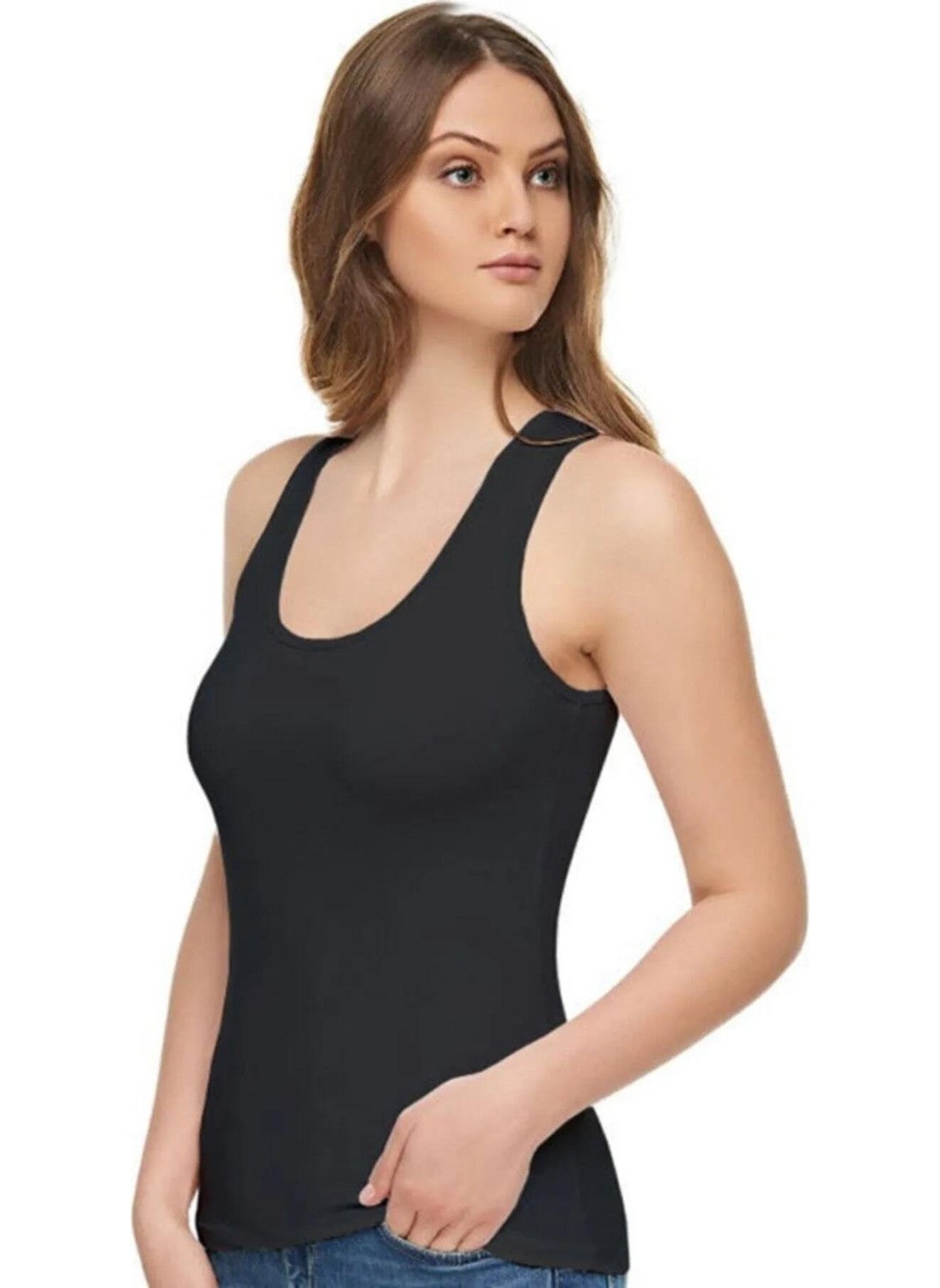 Women's Modal Lycra Wide Strap Undershirt 2002 - 6 Pieces