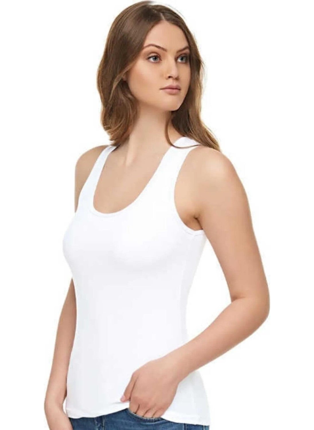 Women's Modal Lycra Wide Strap Undershirt 2002 - 6 Pieces
