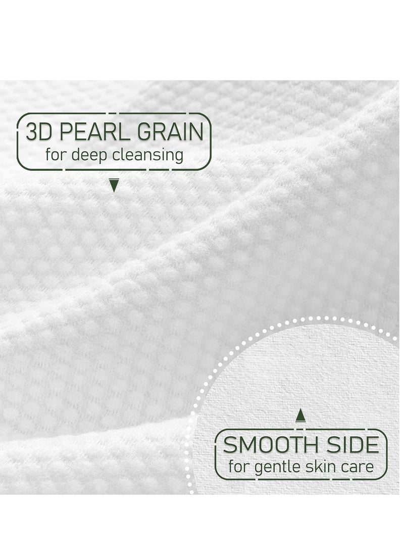 Disposable Face Towel Bamboo Biodegradable Large Dry Face Wipes 60 Count 1 Box Extra Thick Soft Clean Facial Towels for Sensitive Skin Makeup Removing Facial Cleansing Nursing Travel