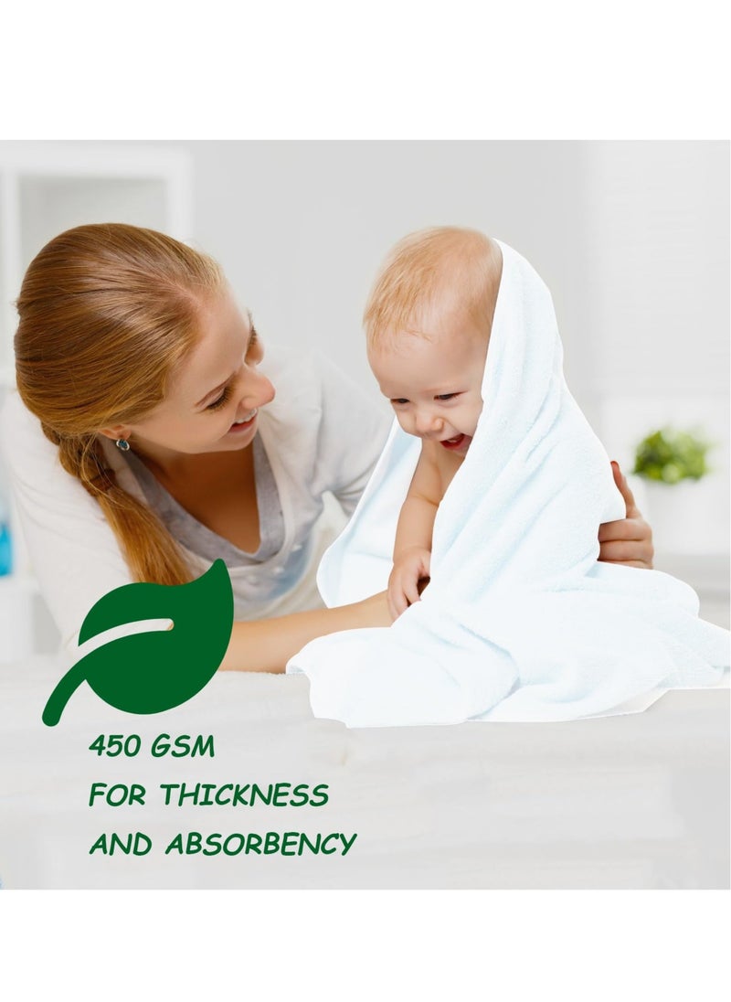 Hooded Baby Towels for Newborns - 2 Pack Soft Bath Towels for Infants and Toddlers, Adorable Gray and White Bear Designs, Perfect Baby Shower Gift and Bath Time Essential for Boys and Girls