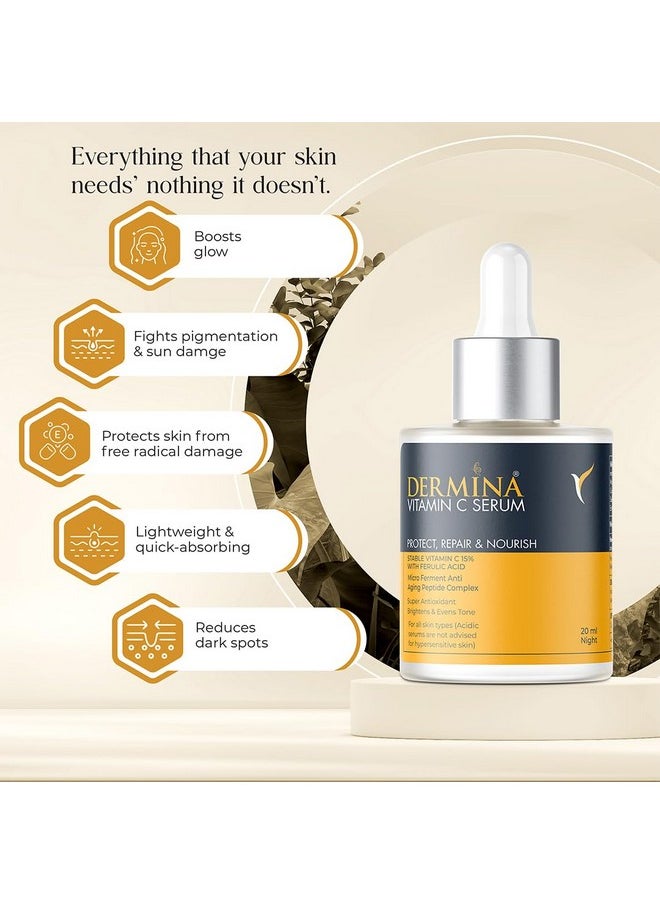 Dermina’s Skin-brightening Vit C Serum - Protect, Repair, and Nourish