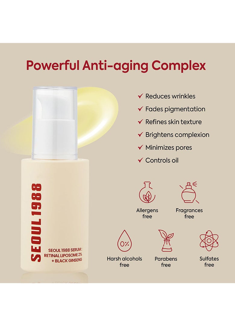 SEOUL 1988 Serum : Retinal Liposome 2% + Black Ginseng, 30ml