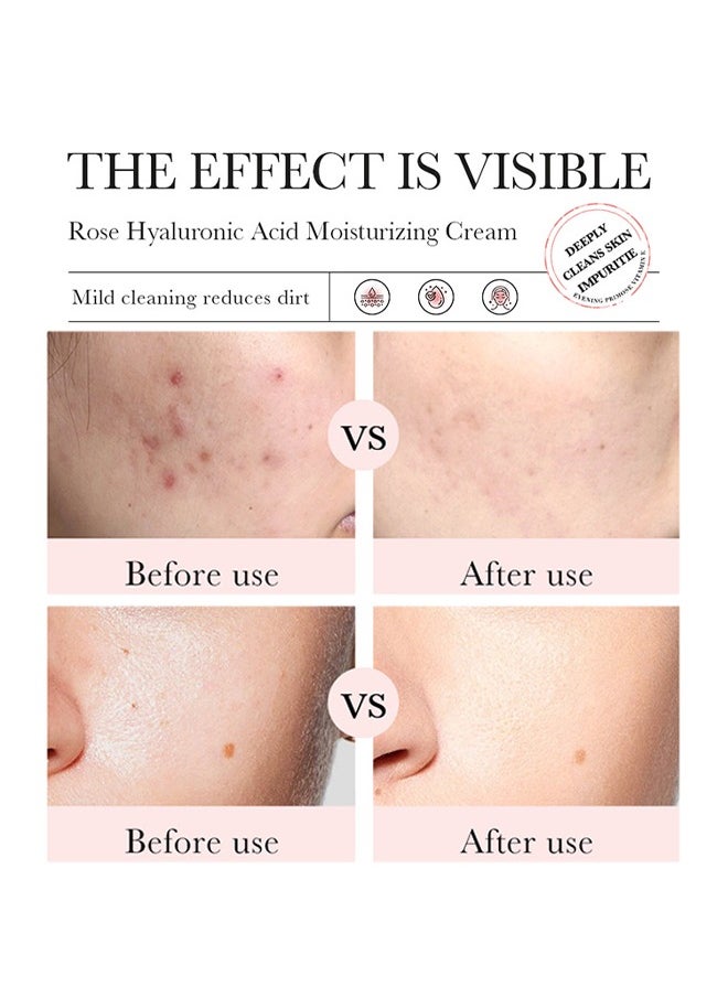 Rose Hyaluronic Acid，98% Moisturizing Essence Facial Serum Hydration Shrink Pores Anti-Oxidation Nourishes 30ml