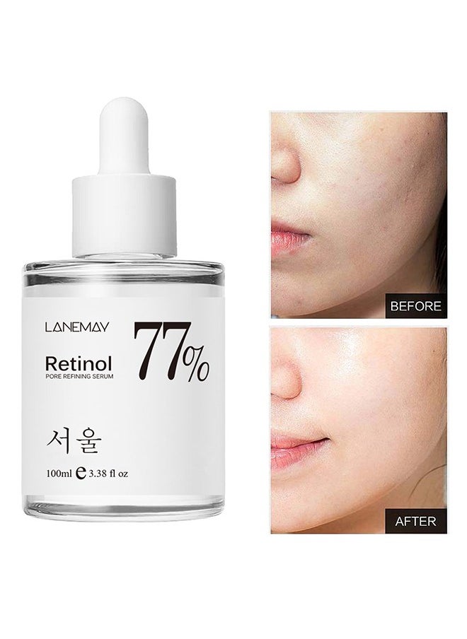 Retinol pore refining Serum, 77% Retinol Serum Refining Skin, Moisturizing Skin Lotion,Calming Skin, Refreshing, Purifying, Korean Skincare 100ml