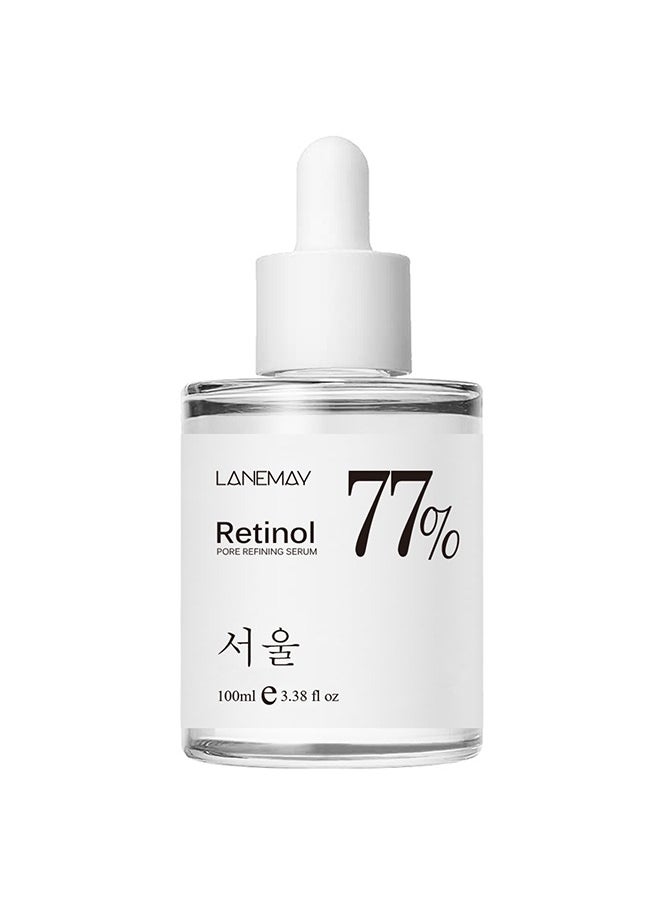 Retinol pore refining Serum, 77% Retinol Serum Refining Skin, Moisturizing Skin Lotion,Calming Skin, Refreshing, Purifying, Korean Skincare 100ml