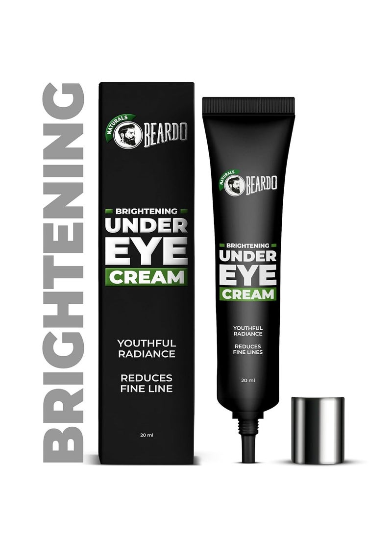 Beardo Brightening Under Eye Cream for Men | Dark Circle Remover for Men | Eyelift with Under Eye Mask | Eye Cream for Dark Circles Removal | Reduces Dark Circles, Wrinkles & Fine Lines | 20ml