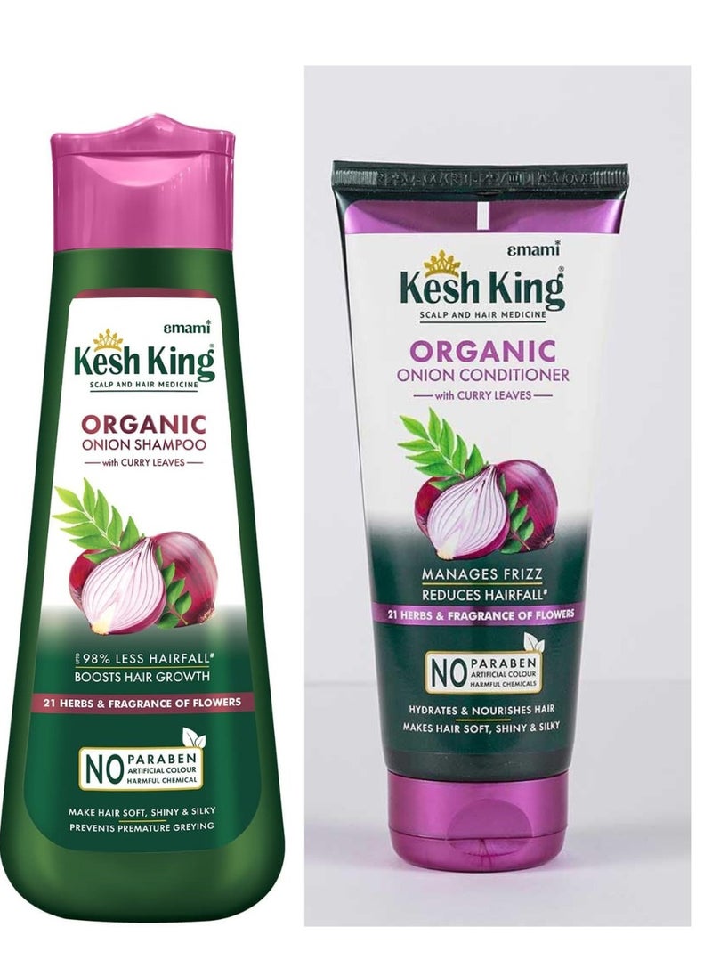 Kesh King Natural Hair Care Set – Organic Onion Shampoo & Conditioner with Herbs