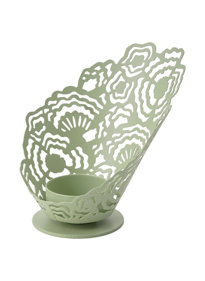 Tealight holder, light green, 11 cm