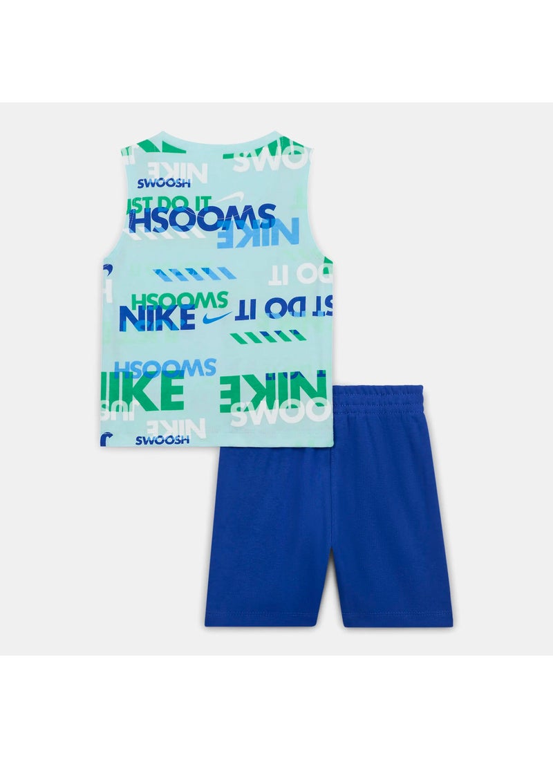 Kids' Sportswear Printed Tank Top and Shorts Set