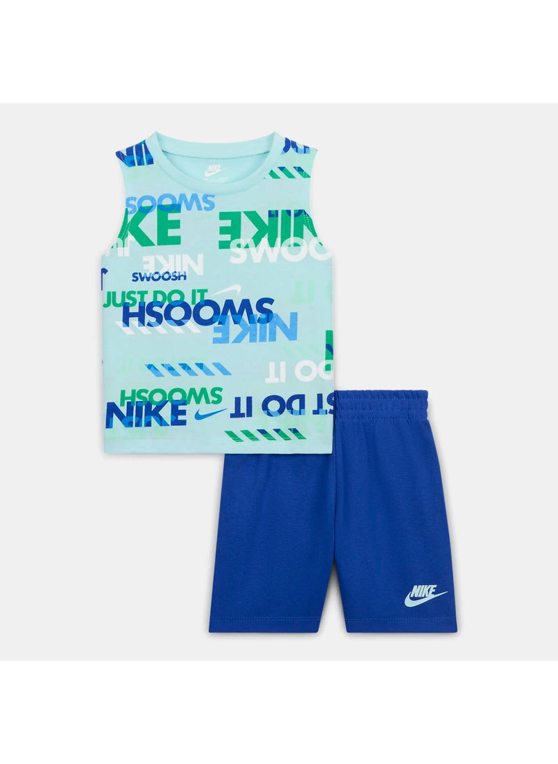 Kids' Sportswear Printed Tank Top and Shorts Set