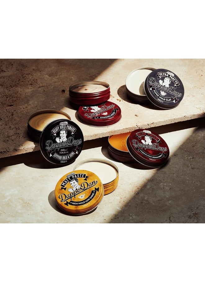 Dapper Dan Deluxe Pomade, Medium Hold Medium Shine Hair Pomade for Men, Versatile and Flexible Water Based Pomade, for a Professional Look, 2 x 100ml