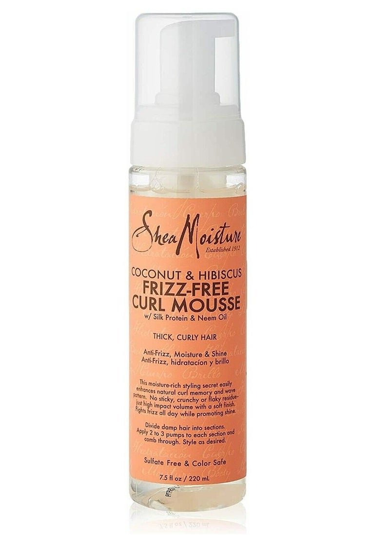 SHEA MOISTURE Coconut & Hibiscus Frizz-Free Curl Mousse For Unisex