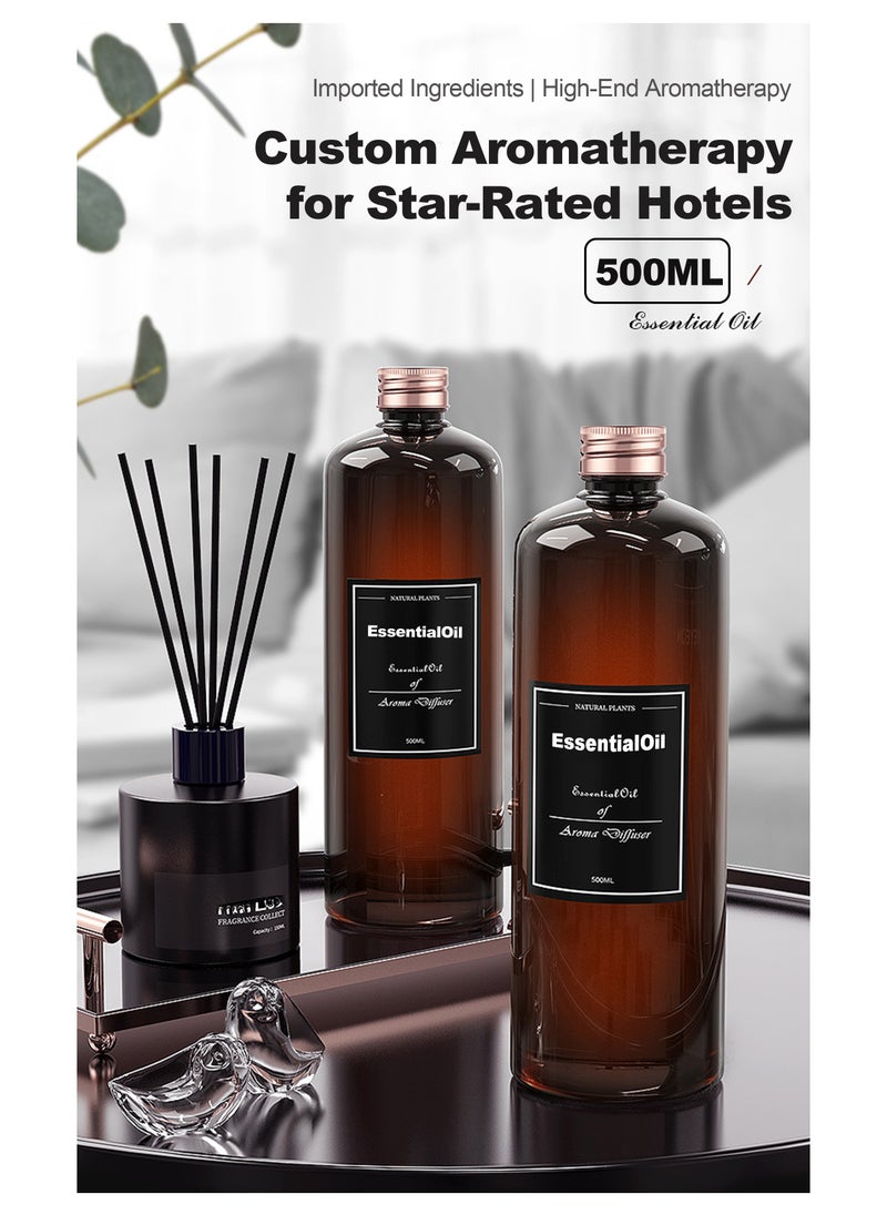 Essential Oil 500mL Bottle for Diffusers, Home Care Candle,100% Pure and Natural Oil - Aromatherapy Diffuser Oil,Aromatherapy Oils,Premium Grade Essential Scent