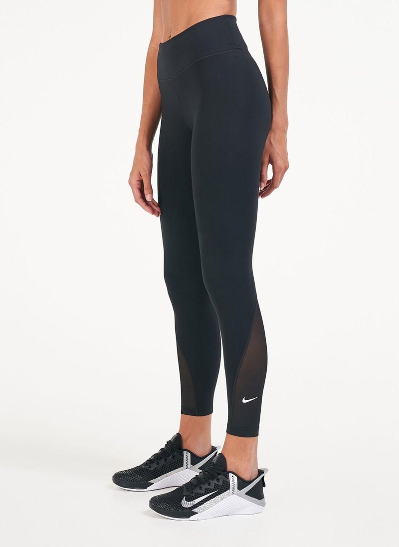Women's One Mid-Rise 7/8 Mesh-Panelled Leggings