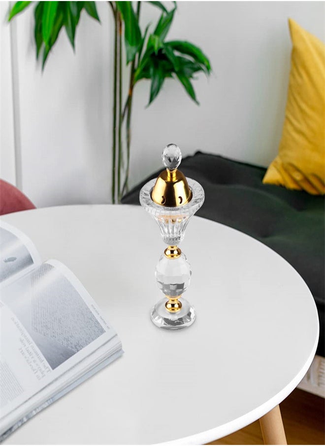 Crystal Incense Burner, Bakhoor Burner Diffuser Resin Burner, Classical Home Deco Aromatherapy Ornament for Yoga Meditation Spa, Cup-Shape
