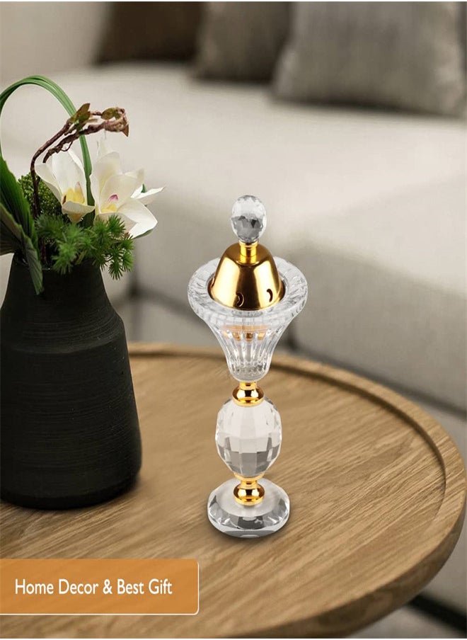 Crystal Incense Burner, Bakhoor Burner Diffuser Resin Burner, Classical Home Deco Aromatherapy Ornament for Yoga Meditation Spa, Cup-Shape