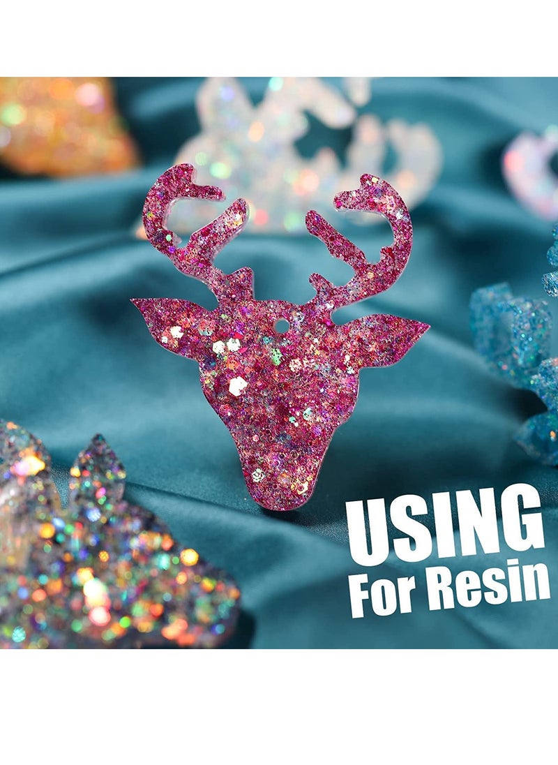 Chunky Glitter Set of 24 Colors Holographic Craft Face Eye Hair Body Nail Bulk Iridescent Sparkle Sequin Flake