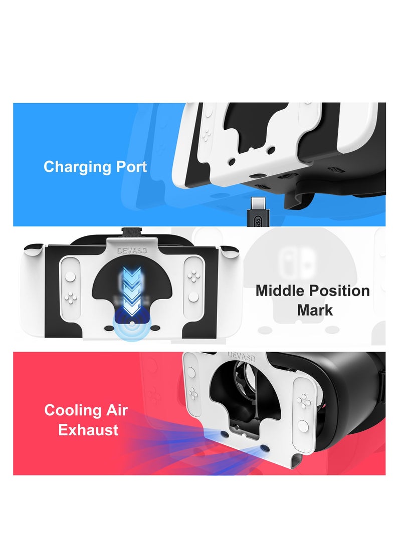 Upgraded VR Headset Fit for Switch OLED Model, Switch Virtual Reality Glasses with Adjustable HD Lenses and Comfortable Head Strap, Labo VR Kit 3D Goggles Fit for Switch Accessories