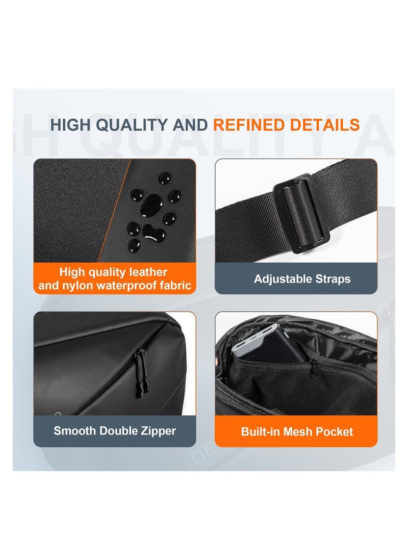 Portable Storage Case for Steam Deck ASUS ROG Ally Handheld Console and Accessories Lightweight MultiPocket Bag for Travel