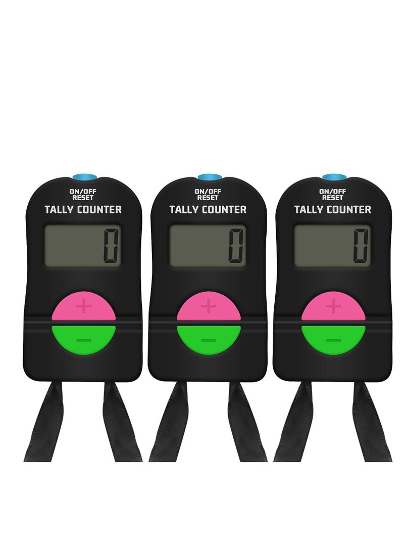 4 PCS Electronic Digital Hand Counter, Mini LCD Manual Clicker Counter, Golf Sport Counter, Electronic Adding, Subtracting Manual Clicker, Digital Hand Tally Counter(Black)
