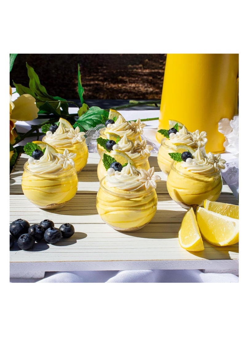 50 Pack of 3 Oz Clear Disposable Plastic Dessert Cups with Spoons - Professional-Grade Recyclable Mini Fishbowl Cups for Parfaits, Events, and Parties (Includes 50 Cups + 50 Spoons)
