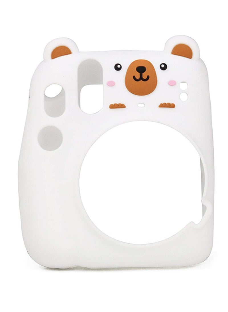 Camera Case for Fujifilm Instax Mini 11, Polaroid Camera Silicone Cute Case for Boys Girls Men Women Scenery Photos Pictures (Bear)