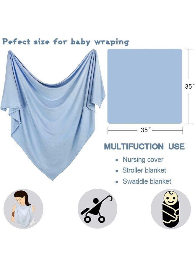 OWLOWLA Newborn Swaddle Set Stretch Wrap Swaddle Receiving Blanket for Baby Boy Girl