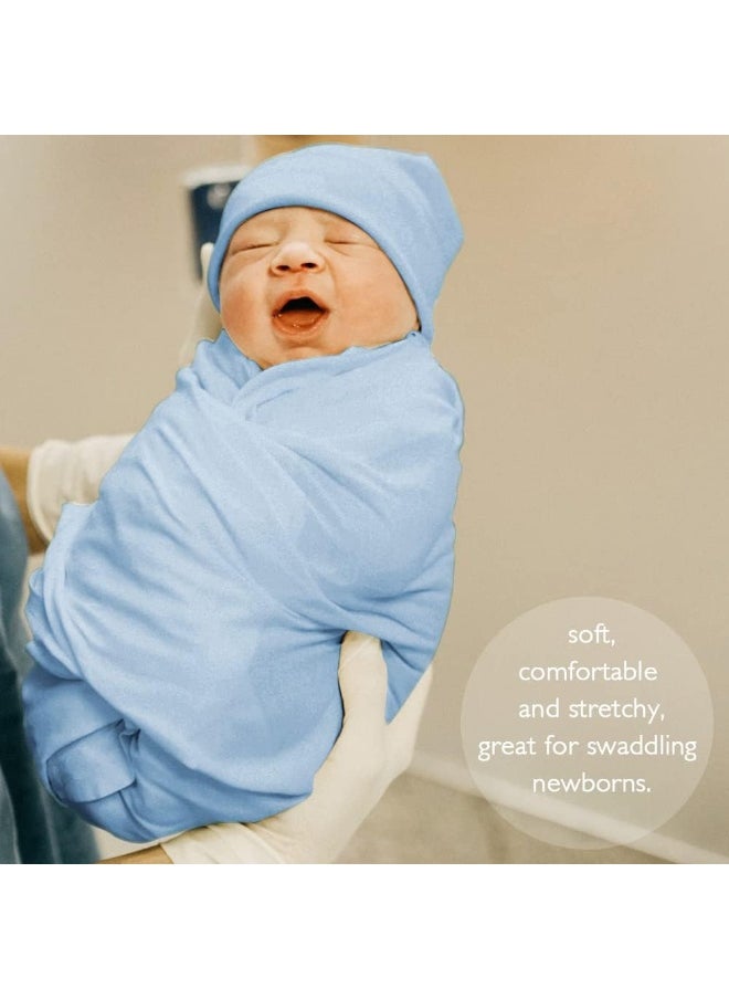 OWLOWLA Newborn Swaddle Set Stretch Wrap Swaddle Receiving Blanket for Baby Boy Girl