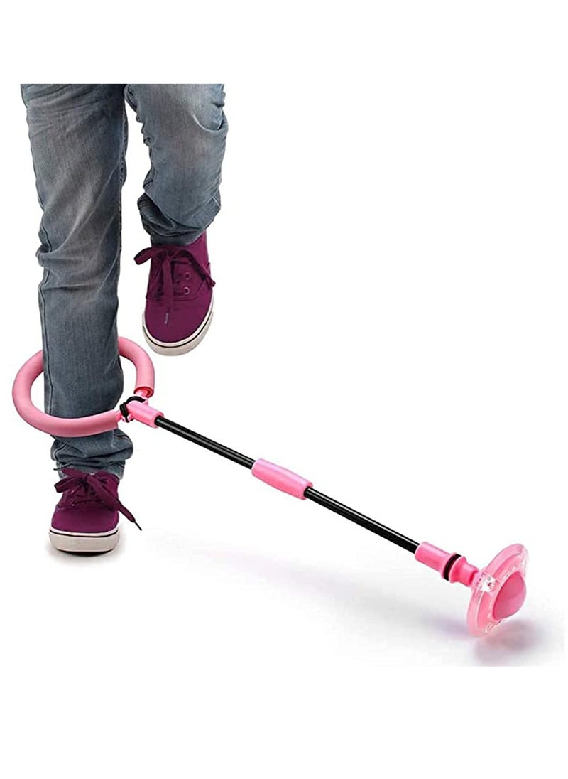 Kids Foldable PVC & PP Materials Ankle Skip Ball Flash Jump Colorful Sports Swing Ball, Fitness Jump Rope Fat Burning Game for Adults and Children
