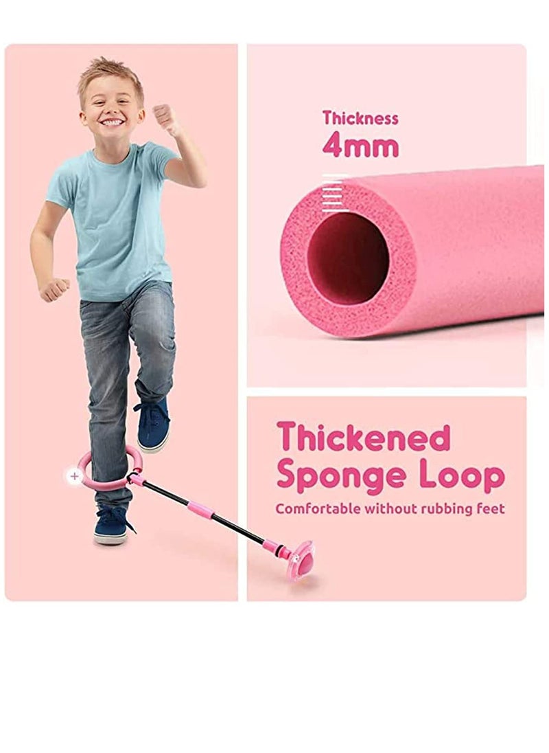 Kids Foldable PVC & PP Materials Ankle Skip Ball Flash Jump Colorful Sports Swing Ball, Fitness Jump Rope Fat Burning Game for Adults and Children