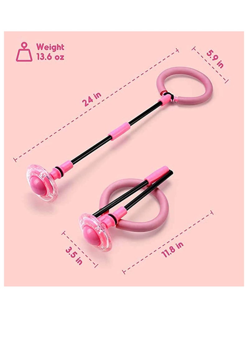Kids Foldable PVC & PP Materials Ankle Skip Ball Flash Jump Colorful Sports Swing Ball, Fitness Jump Rope Fat Burning Game for Adults and Children