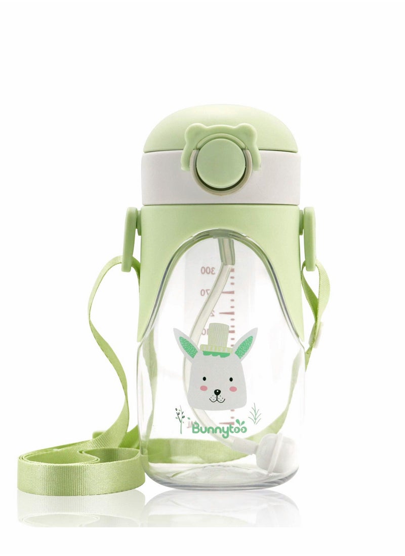 Sippy Cup for Baby 6-12 Months, Spill-Proof Sippy Cup, Straw for Kids Water Bottle with Soft Silicon Spout Cup for Toddlers,BPA Free, 300ml,Spill Leakproof Plastic Drinking Bottle with Handle