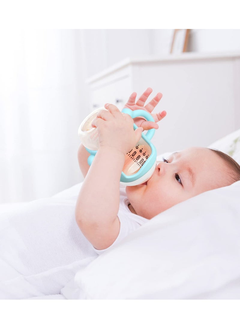 6-Pack Silicone Baby Bottle Handles, BPA-Free Easy Grip for Independent Drinking, Soft and Safe in 6 Colors - Perfect for Little Hands!