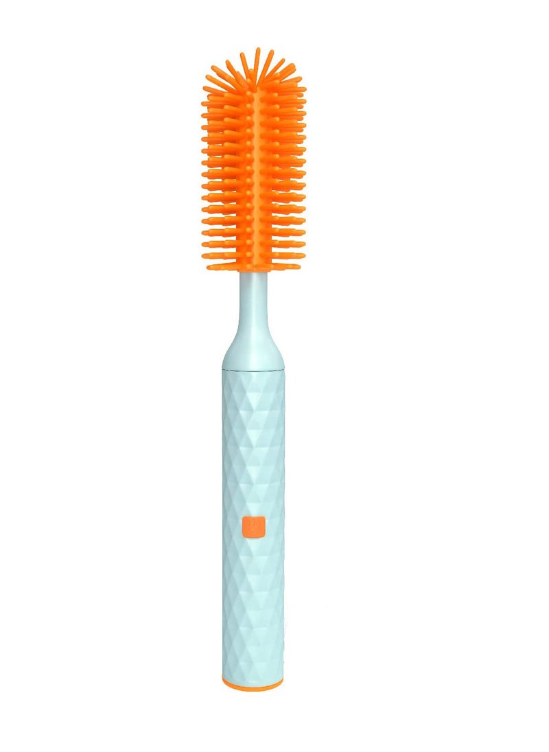 SYOSI Electric Silicone Bottle Brush, Rechargeable Bottle Brush Set, Baby Bottle Brush, Bottle Cleaning Brush, Nipple Brush, Straw Cleaner Brush, Travel Baby Essentials Set