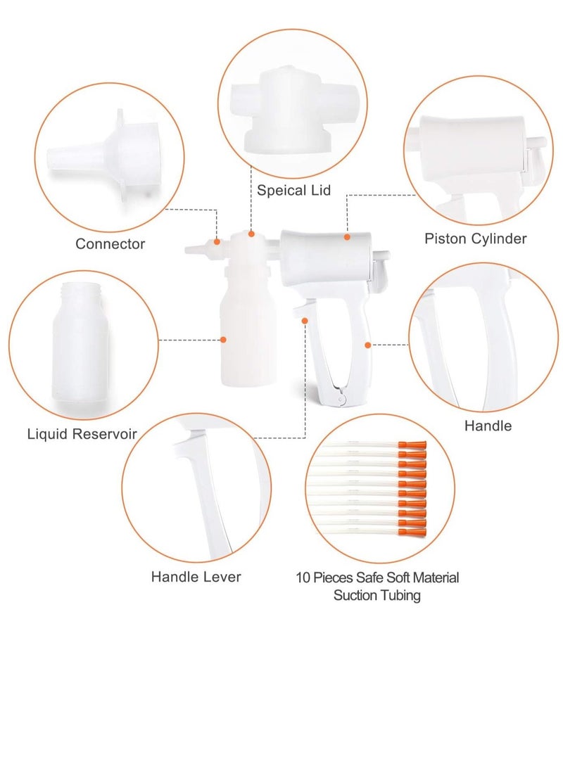 Phlegm Suction Pump, Multifunctional Portable Handheld Lightweight Sputum Suction Pump with Disposable Suction Tube, Suitable for Daily Home or Emergency Use