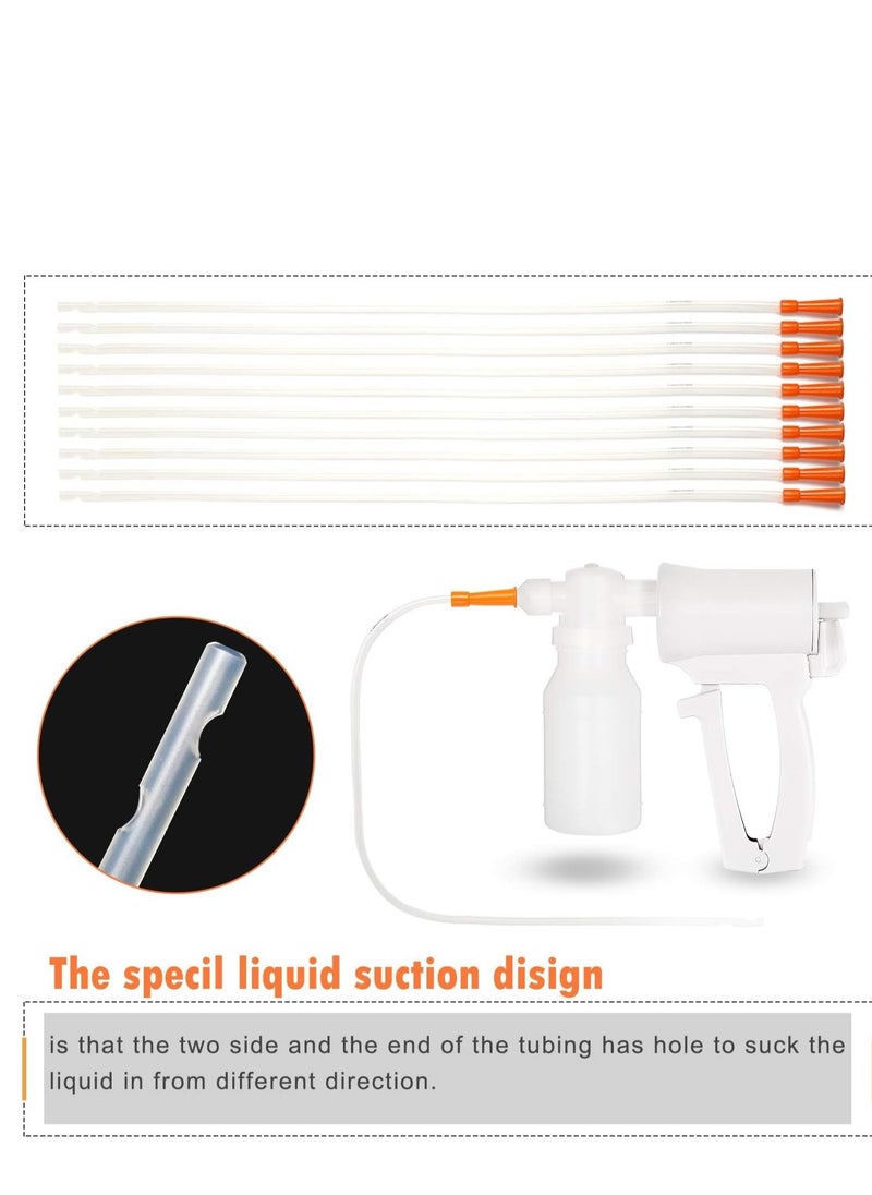 Phlegm Suction Pump, Multifunctional Portable Handheld Lightweight Sputum Suction Pump with Disposable Suction Tube, Suitable for Daily Home or Emergency Use