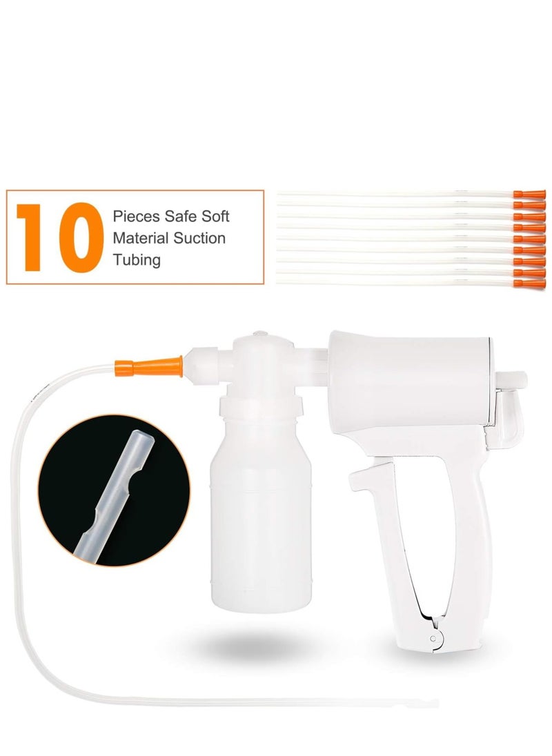 Phlegm Suction Pump, Multifunctional Portable Handheld Lightweight Sputum Suction Pump with Disposable Suction Tube, Suitable for Daily Home or Emergency Use
