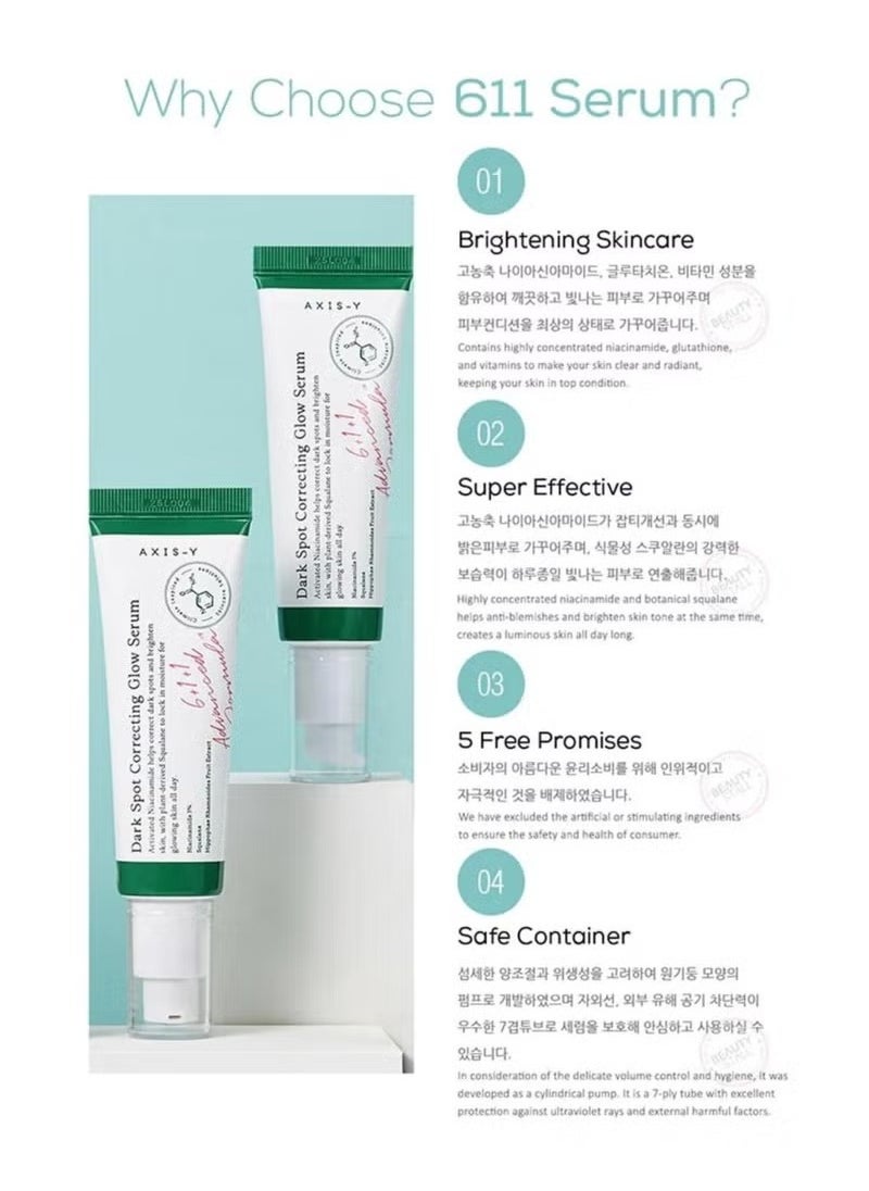 Axis-Y Dark Spot Correcting Glow Serum - Radiant Skin with Even Tone - Brightens and Fades Dark Spots