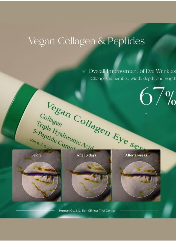 AXIS Y Vegan Collagen Eye Serum 10ml – Hydrating, Anti-Aging Formula for Puffiness, Dark Circles, and Fine Lines – Plant-Based Collagen, Suitable for All Skin Types